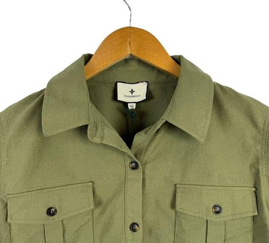 Tuckernuck  New Olive Steele Button Down Long Sleeve Boyfriend Shirt Top Size XL