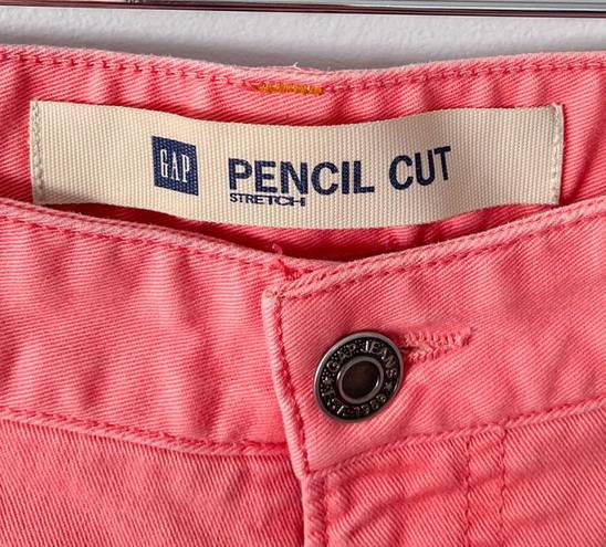 Gap  Pencil Cut Stretch Coral Pink Cropped Jeans