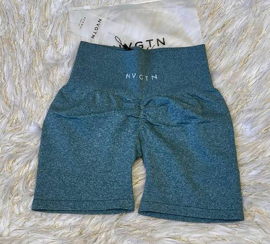 NWT NVGTN Large Teal Scrunch Shorts