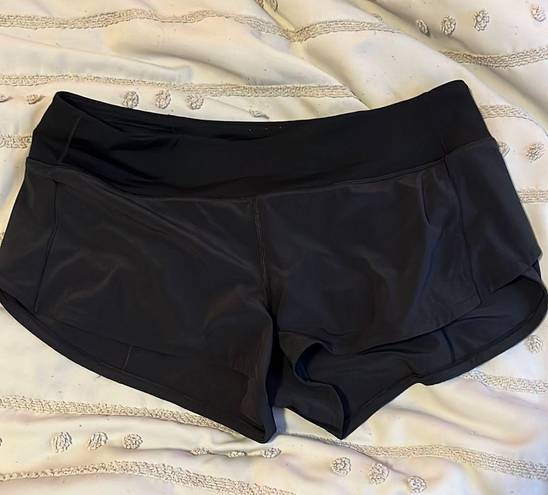 Lululemon Black Speed Up Low-Rise Lined Short 2.5