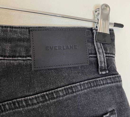 Everlane NEW The Curvy Cheeky Straight Leg High Rise Denim Jeans Washed Black