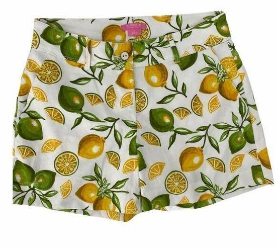 Isaac Mizrahi  White Lemon Lime Shorts