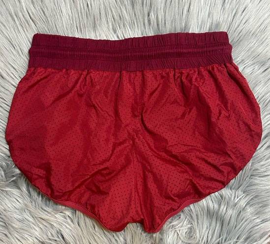 Free People  L Flounce Ruffle FP Movement Collection Burgundy Size Small