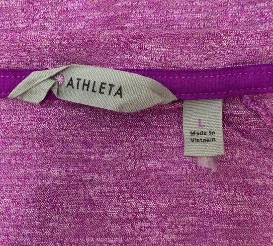 Athleta Long Sleeve Siri Bubble Hem Purple Shirt Size Large