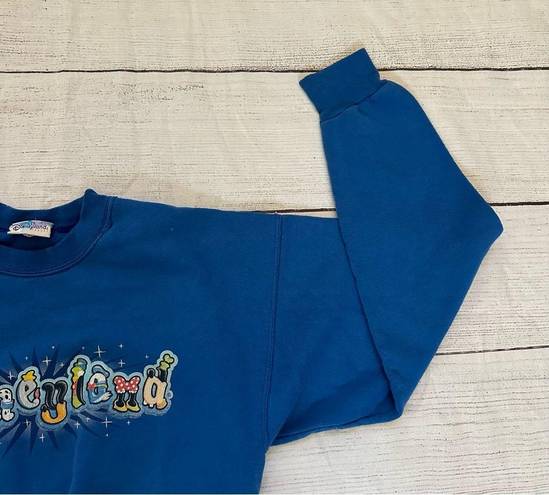 Disneyland character letters made in USA blue medium sweatshirt