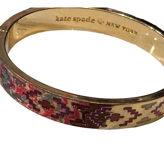 Kate Spade  New York Spice Things Up Bangle Summer  12k gold plated Pink Orange