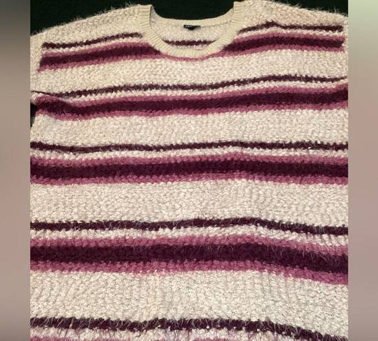 Torrid EUC  Popcorn Pullover Drop Shoulder Pink Striped‎ Sz 2 - #866