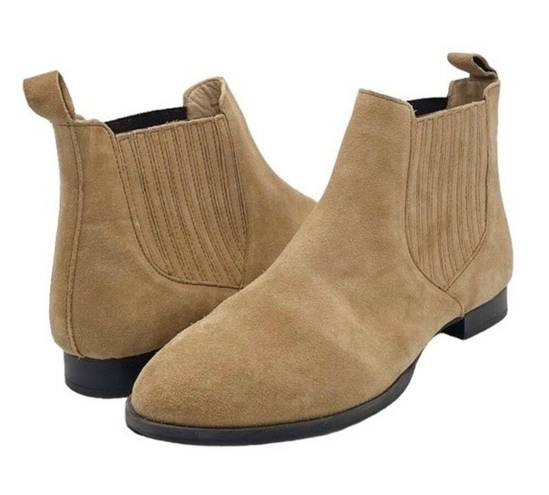 Jack Rogers  Pippa Suede Chelsea Boot Oak Leather Pull-On Bootie Women’s Size 9