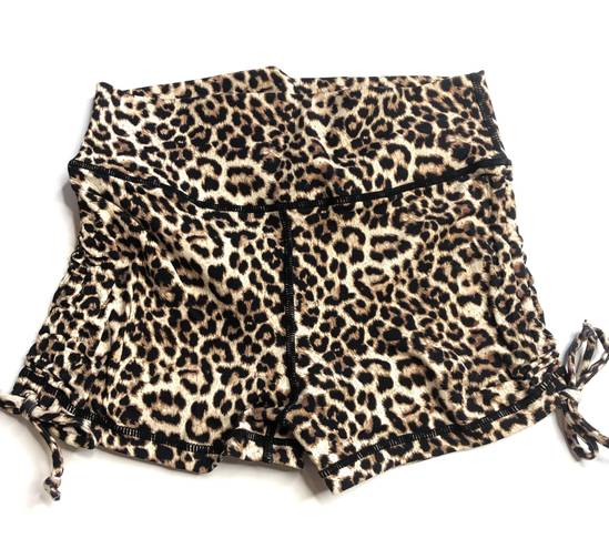 Zyia Brilliant Double Scrunchy Hustle Shorts Leopard