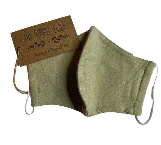 Ecru The Simple Folk Organic Cotton Adult Face Mask  New