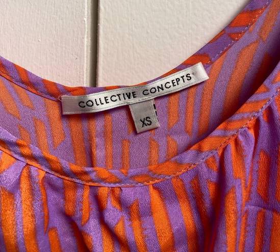 Collective Concepts  purple and orange dress