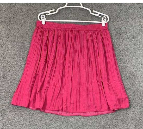 Rachel Zoe  Women's Pink Pleated Midi Skirt Elastic Waist Lined Size Large