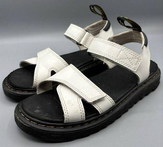 Dr. Martens  Vossie Y Women’s Sandals Sz 6 White Strappy Leather Comfort Summer