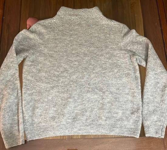 Juicy Couture  Rhinestone gray mock neck sweater