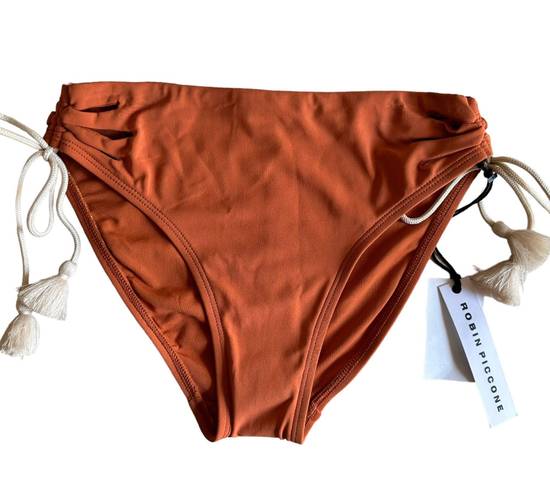 Robin Piccone Abi Burnt Orange Ecru Bikini Bottom