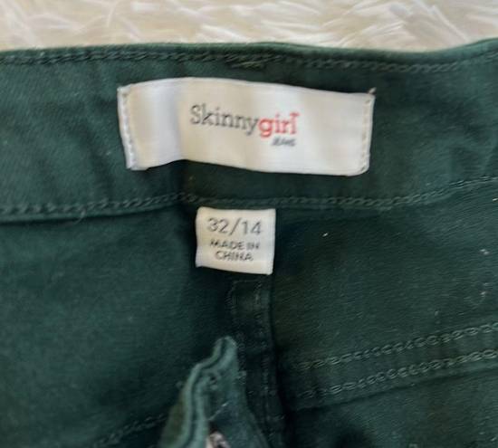 Skinny Girl  Hunter Green Jeans Sz32/14