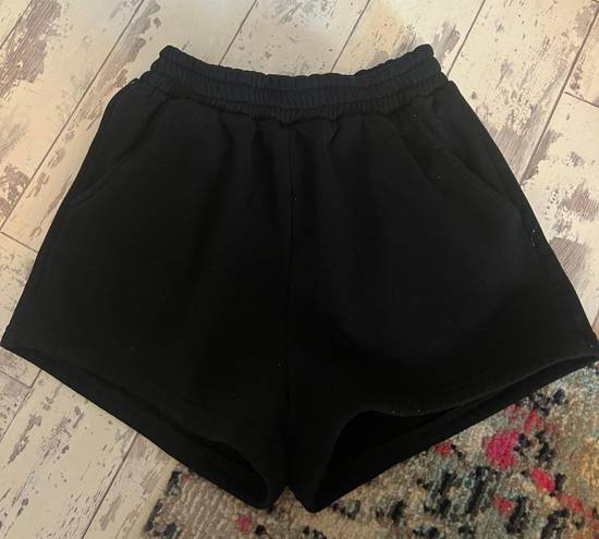 black sweatshorts