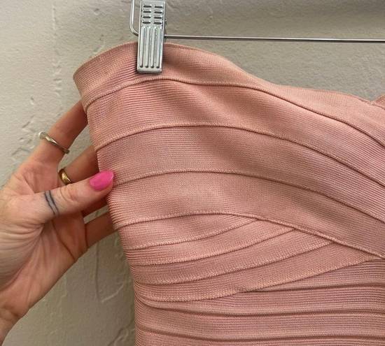 Herve Leger  Pink Bandage Strapless Top