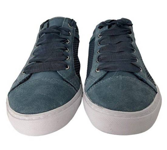 Isaac Mizrahi  SOHO Blue Suede Lace-up Sneakers Size 9