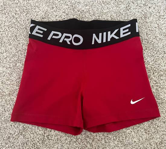 Nike Red Pro Spandex Shorts