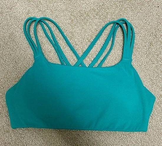 Athleta  Hyper Focused Bra Powervita Green Strappy Sports Bra Size S