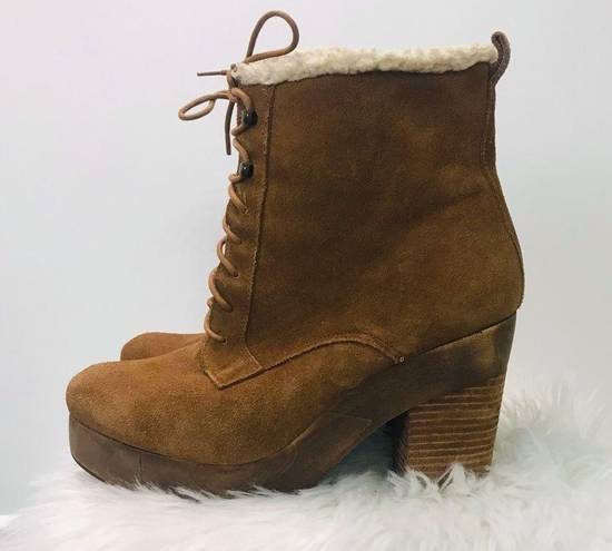 Ralph Lauren Denim Supply  Suede leather Shearling Lace-Up boots Bootie 9