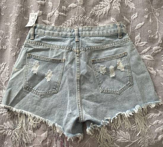 Sequin And Rhinestone Jean Shorts Silver
