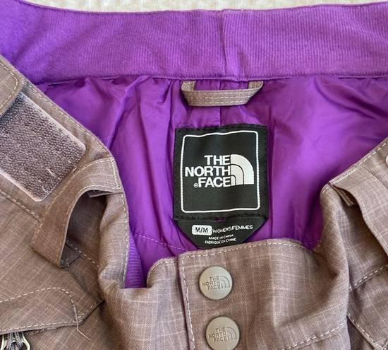 The North Face Women’s Size MEDIUM Ski Snowboard Snow Pants Brown Purple