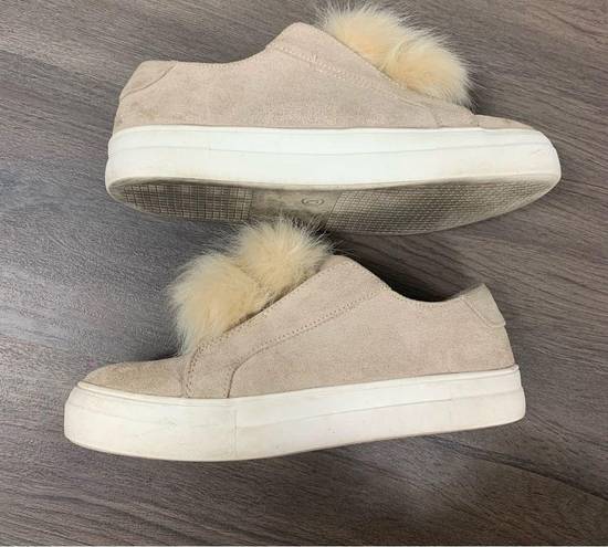 Candie's Candie’s Pom Pom Platform Slip On Sneakers Tan Size 10