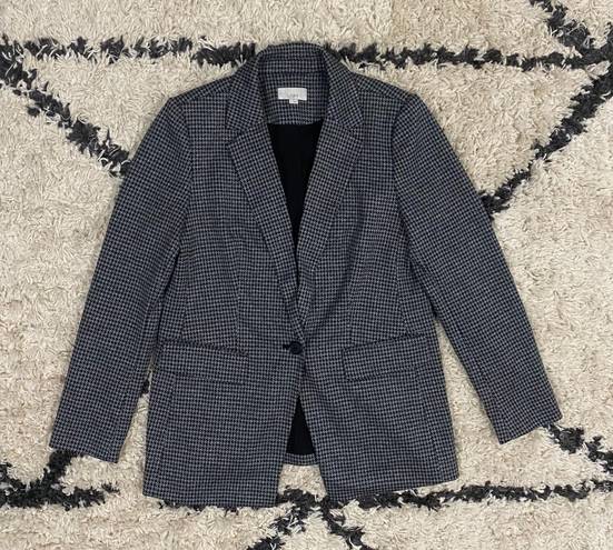 Loft Houndstooth Long Modern Blazer