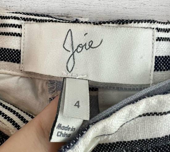 Joie  Striped Linen Blend Shorts Size 4