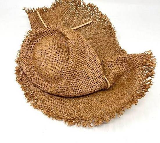 Treasure & Bond Treasure & Bon Camel Bow Floppy Straw Adjustable Beach Boho Summer Hat