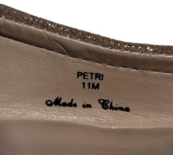 Donald Pliner  Petri Suede  Metallic Lt Bronze Sz 11