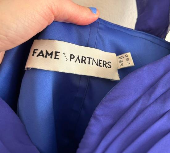 Fame and Partners Royal Blouse Off The Shoulder Evening Gown