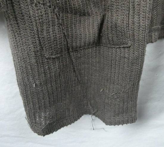 Torrid  Plus Size Taupe Ribbed Knit Open Front Cardigan Sweater Brown Pockets 3XL