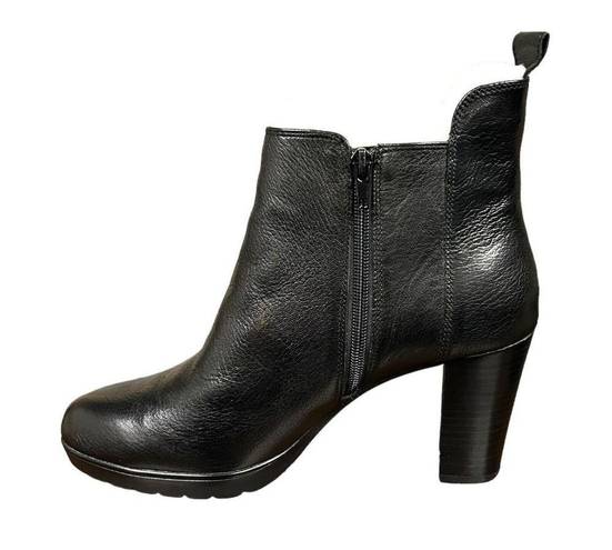 Bella Vita  Womens US 8.5 Zana Heeled Ankle Boot Black Leather Platform BRAND NEW