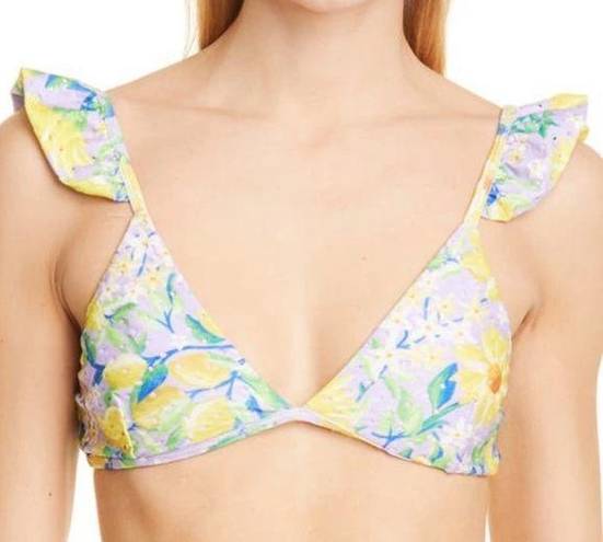 Farm Rio  Lemon Dream Ruffle Bikini Top