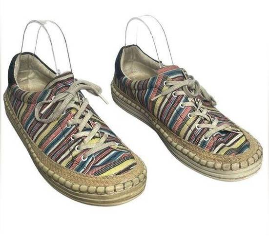 Sam Edelman  Kavi Stripes Canvas colorful sneaker size 8.5