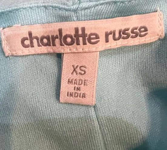 Charlotte Russe Sky blue cross back sheer overlay dress size XS