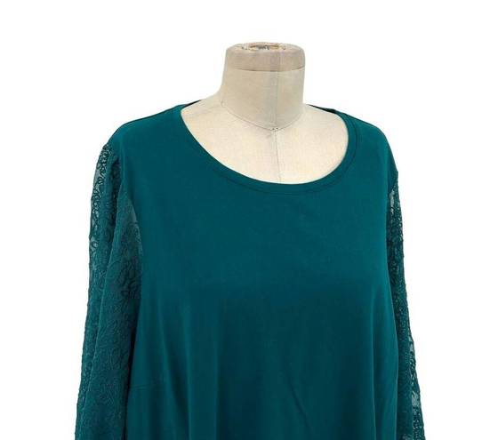 City Chic  Embroidered Angel Top Alpine Green Blue Size XL / Plus Size 22