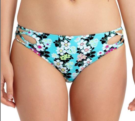 California Waves  Floral Strappy Bikini Swim Bottom