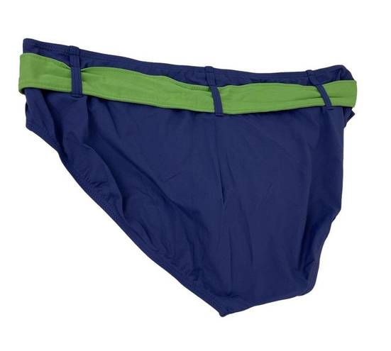 L.L.Bean NWT  Crescent Beach Blue and Green Belted Bikini Bottom Size 16