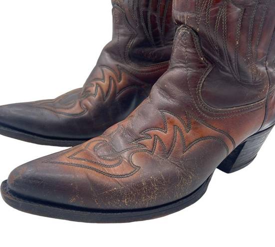 Krass&co Texas Boot  Texas Imperial Brown Leather Country Western Cowboy Boots 9 D