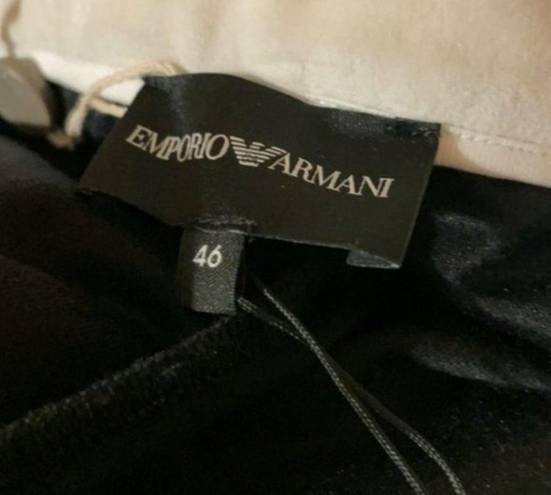 Emporio Armani Velour Casual Pants Black size 10