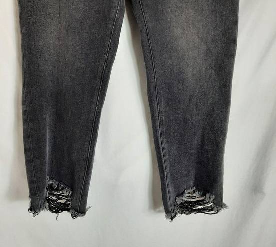 Simple Society  Juniors Jeans High Rise Straight Leg Distressed Size 5/27 Black