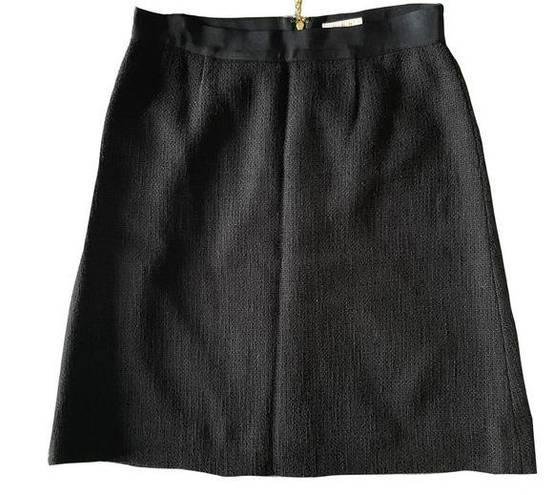 Kate Spade  Black Tweed High Waist Pencil Mini Skirt Size 0