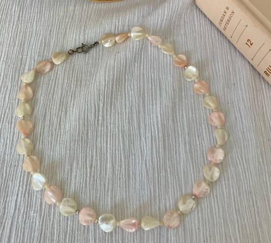 American Vintage Vintage “Croixe” Pink Abalone Shell Necklace Mermaid Siren Beach Pearl Pastel