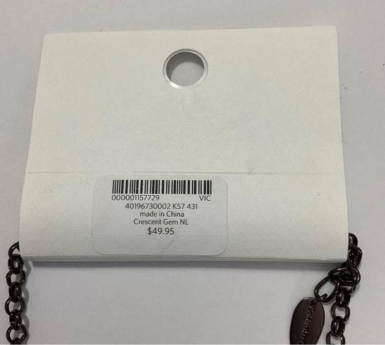 Coldwater Creek  Bronze Crescent Layered Necklace NWT Statement