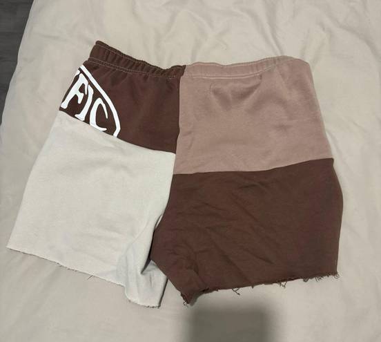 PacSun Pacific Sunwear Spliced Mini Sweat Shorts Size Medium