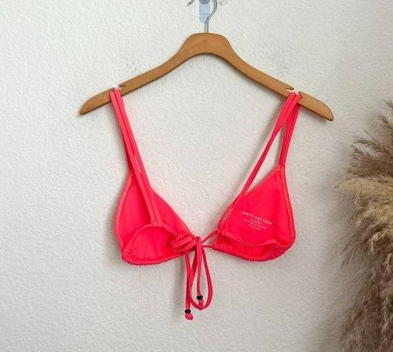 White Fox Boutique White Fox neon pink triangle bikini top size M